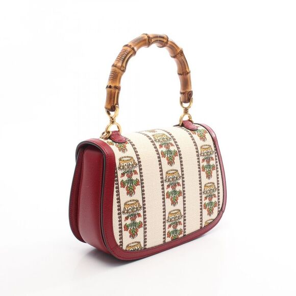 Gucci Bamboo Canvas Leather Handbag - Picture 9 of 9